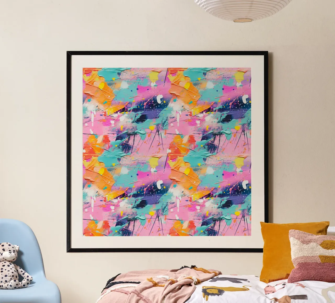 Paint Splatter Malerei Pinselstriche 5 Poster von Yaso Design Paint