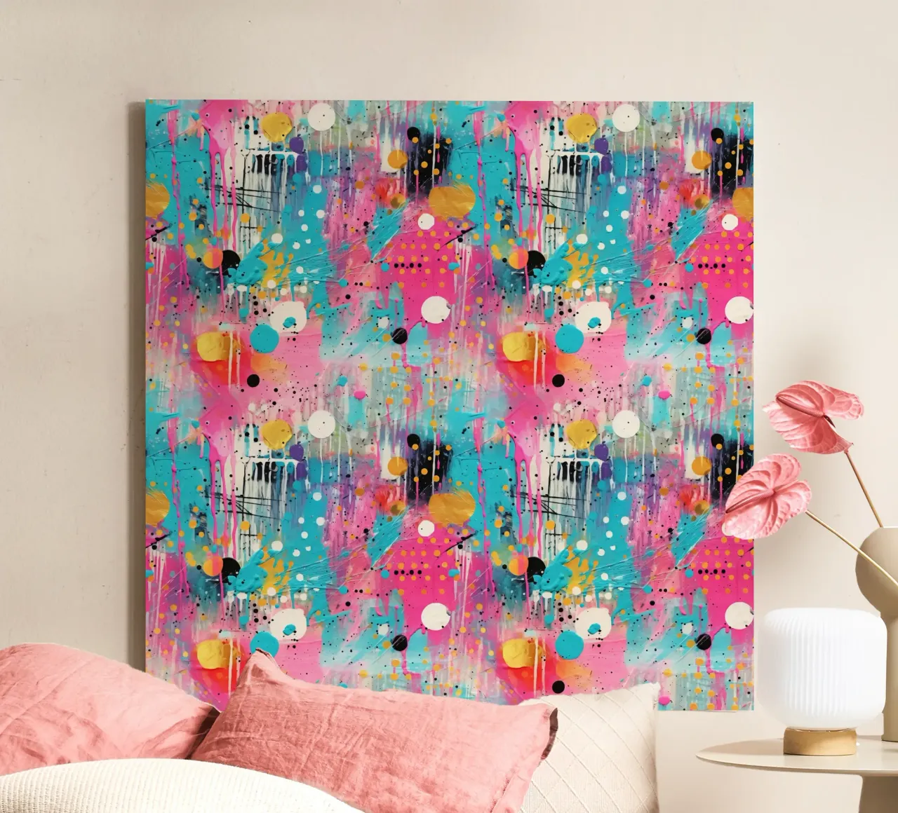 Schizzi di vernice Pennellate di pittura 6 tela con Cornice a cassetta da Yaso Design Paint