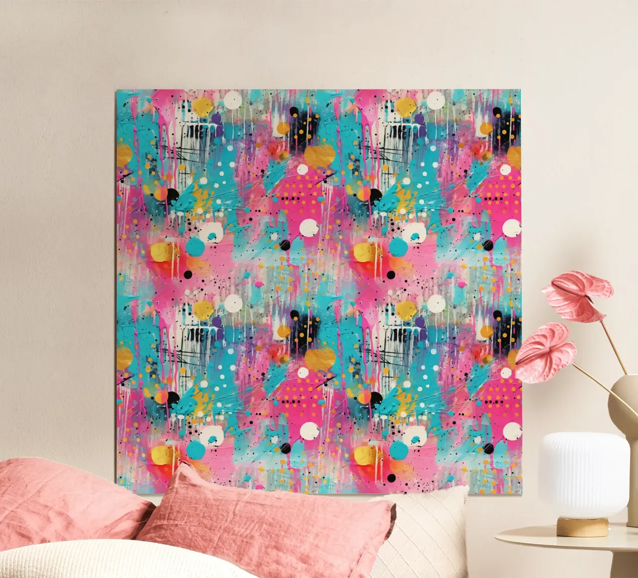 Paint Splatter Malerei Pinselstriche 6 Poster von Yaso Design Paint