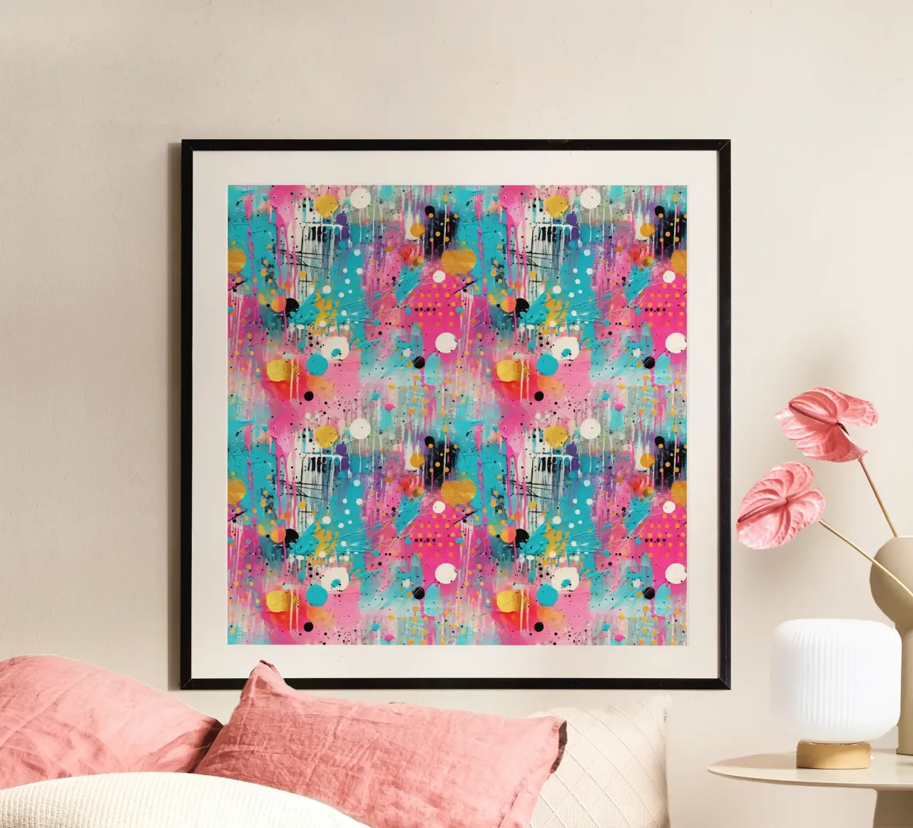 Paint Splatter Malerei Pinselstriche 6 Poster von Yaso Design Paint