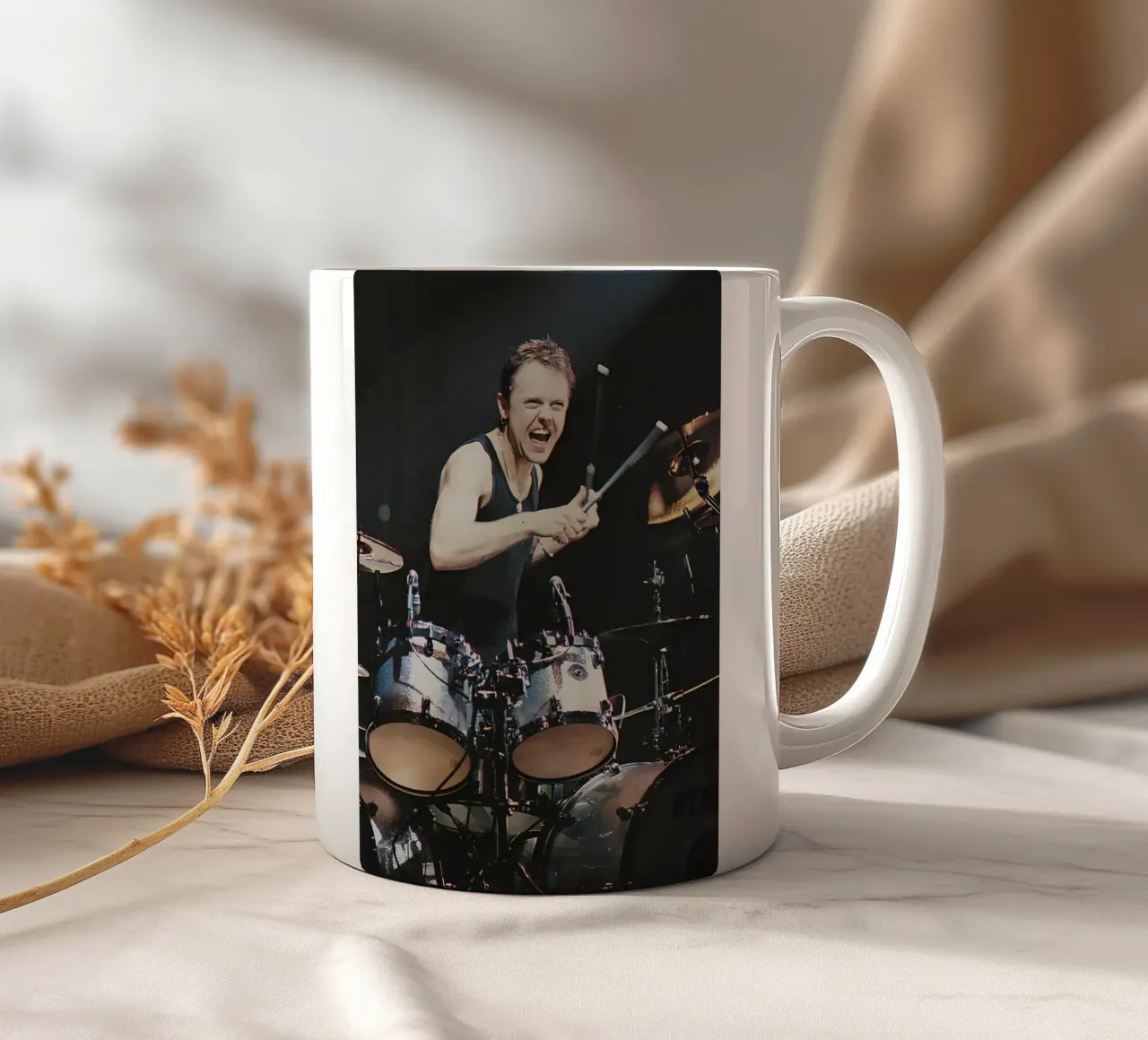 Lars Ulrich tazza in ceramica da Low poly art