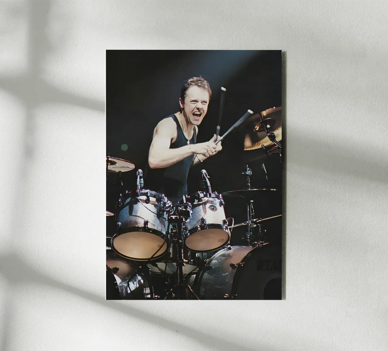 Lars Ulrich alluminio dibond da Low poly art