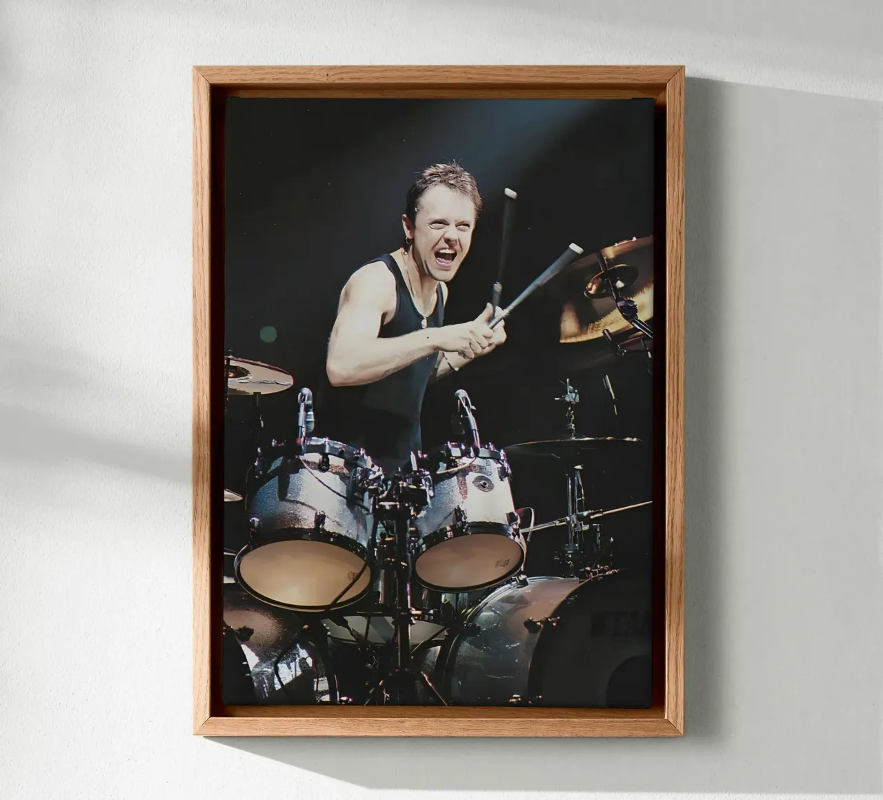 Lars Ulrich tela con Cornice a cassetta da Low poly art