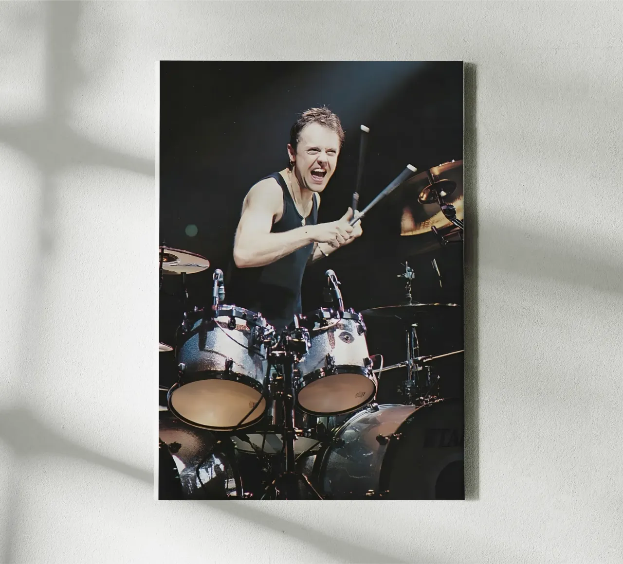 Lars Ulrich tela con Cornice a cassetta da Low poly art