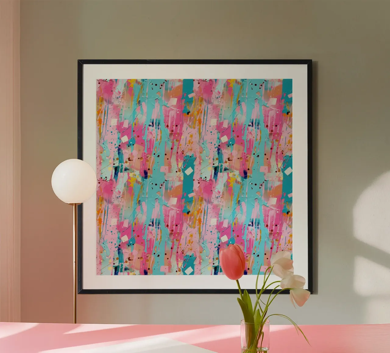 Paint Splatter Malerei Pinselstriche 7 Poster von Yaso Design Paint
