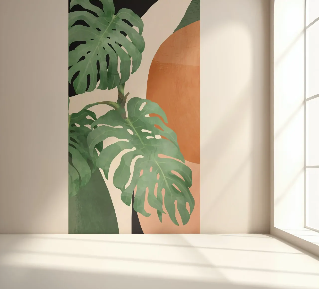 Hojas tropicales- Arte abstracto papel para pared de ThingDesign
