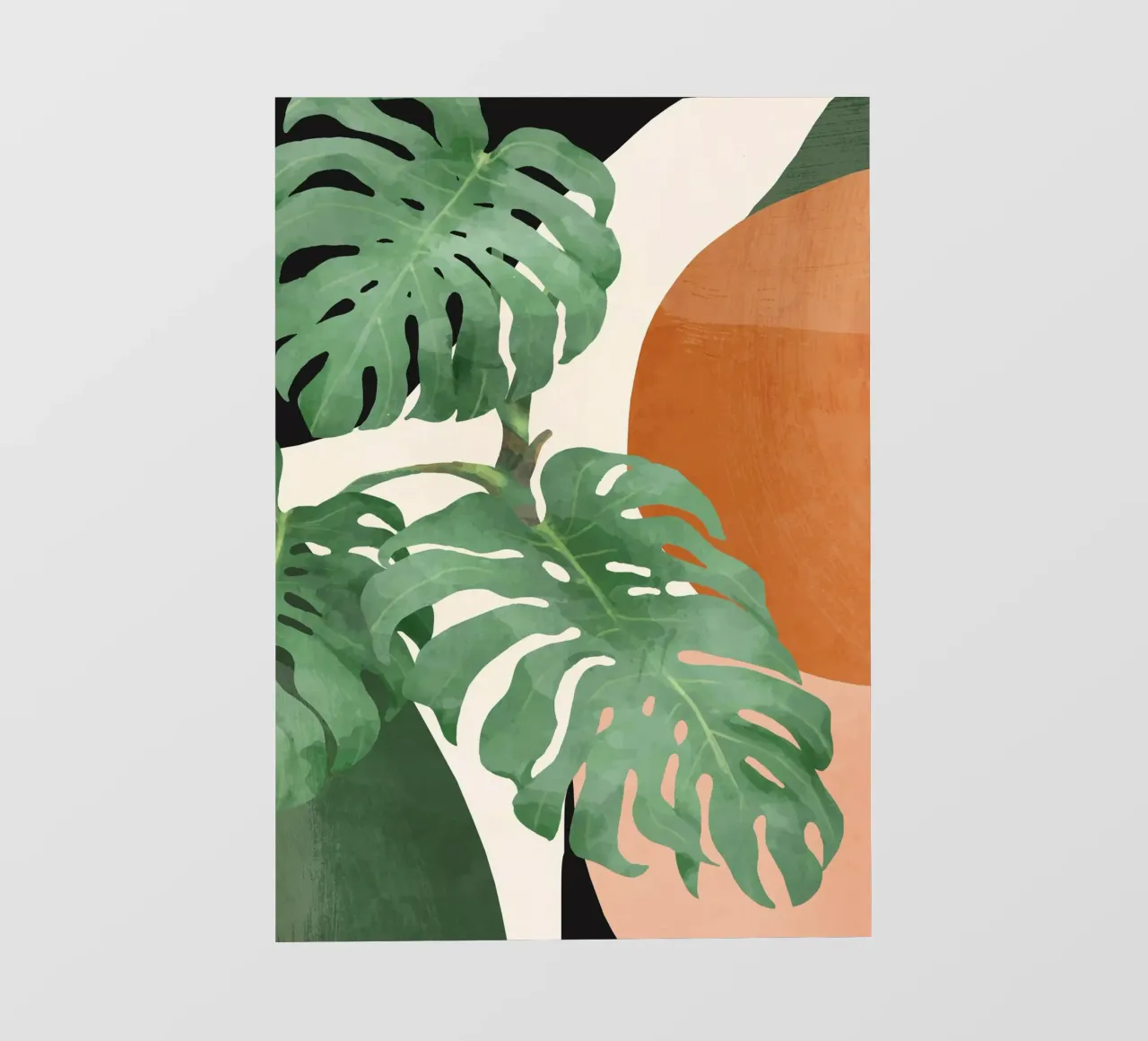 Hojas tropicales- Arte abstracto papel para pared de ThingDesign