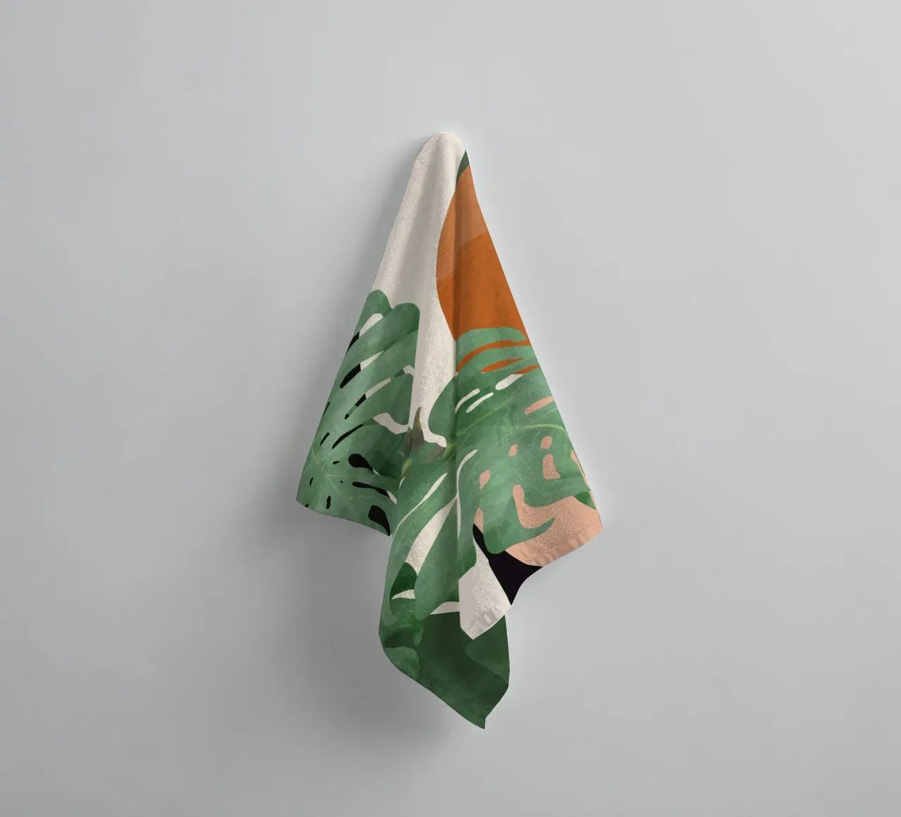 Tropical Leaves- Abstract Art towel by ThingDesign