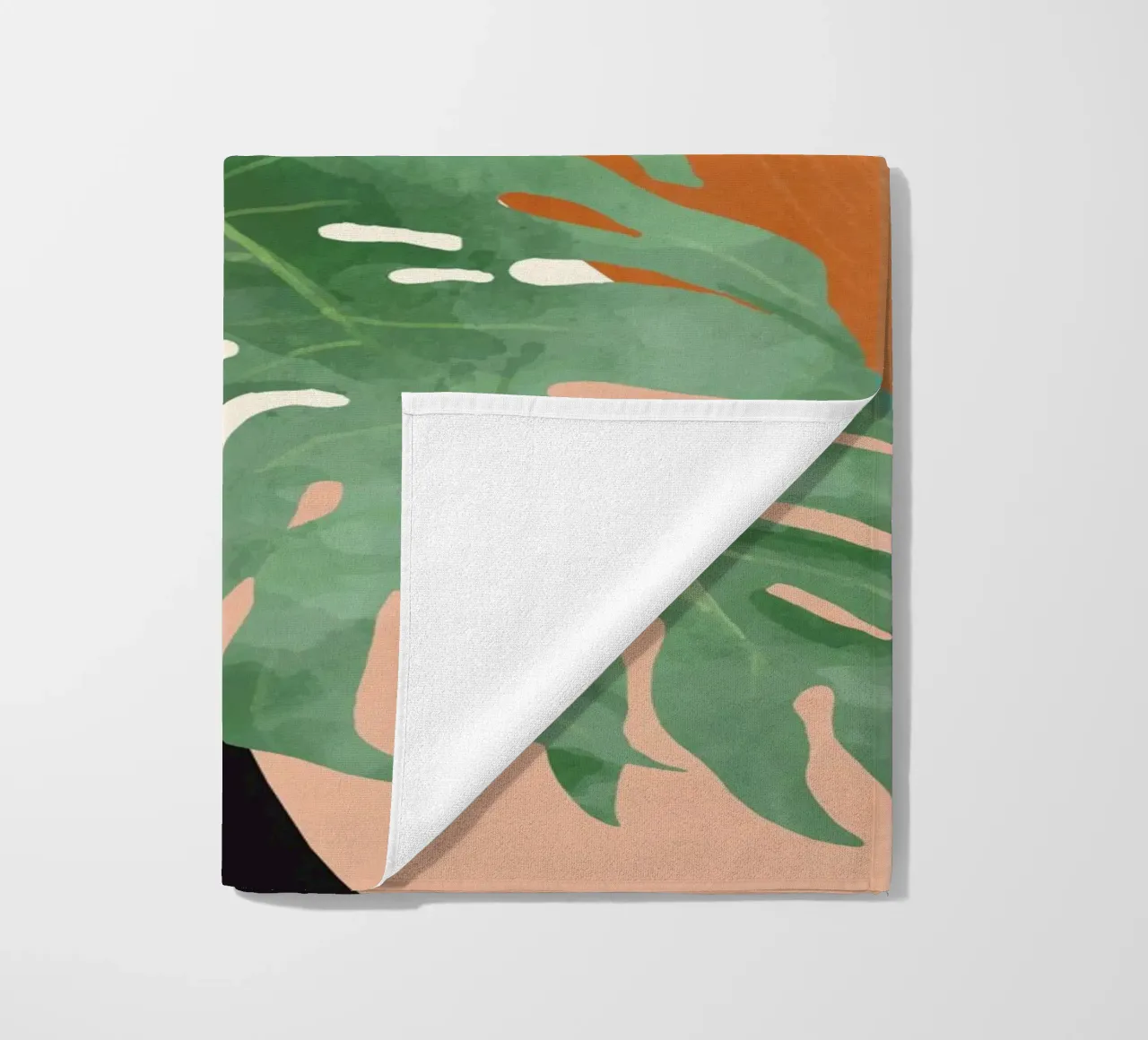Tropical Leaves- Abstract Art beach towel by ThingDesign