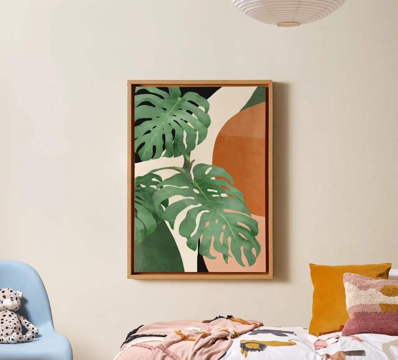 Tropical Leaves- Abstrakte Kunst Leinwand von ThingDesign