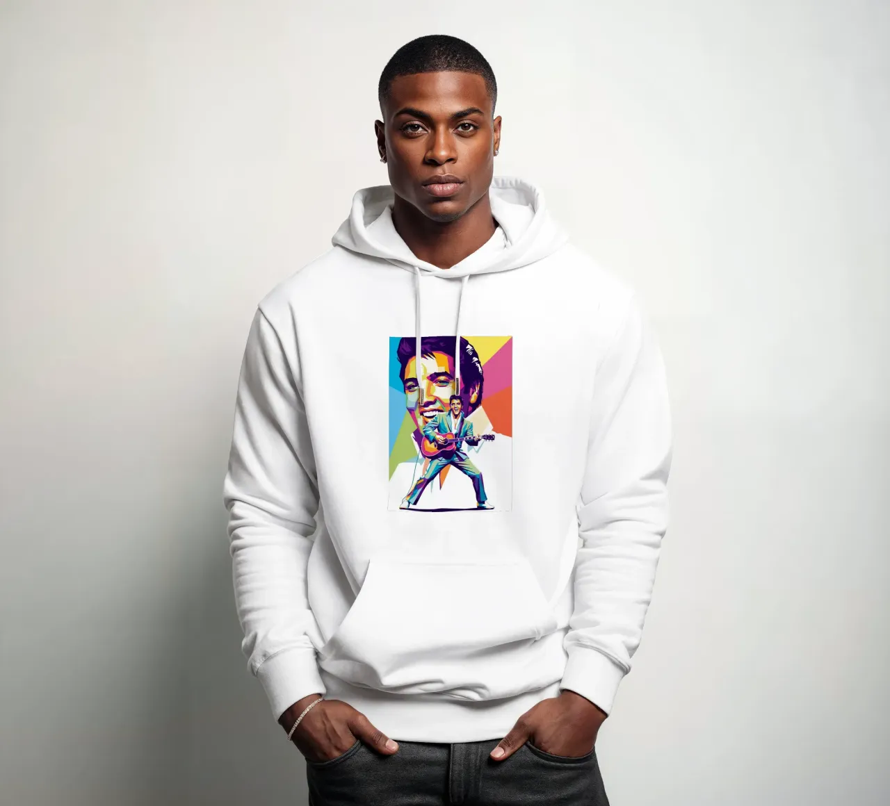 Re Elvis felpa con cappuccio da Hantamrata
