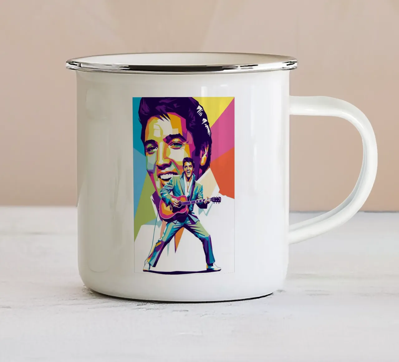 Re Elvis tazza in smalto da Hantamrata