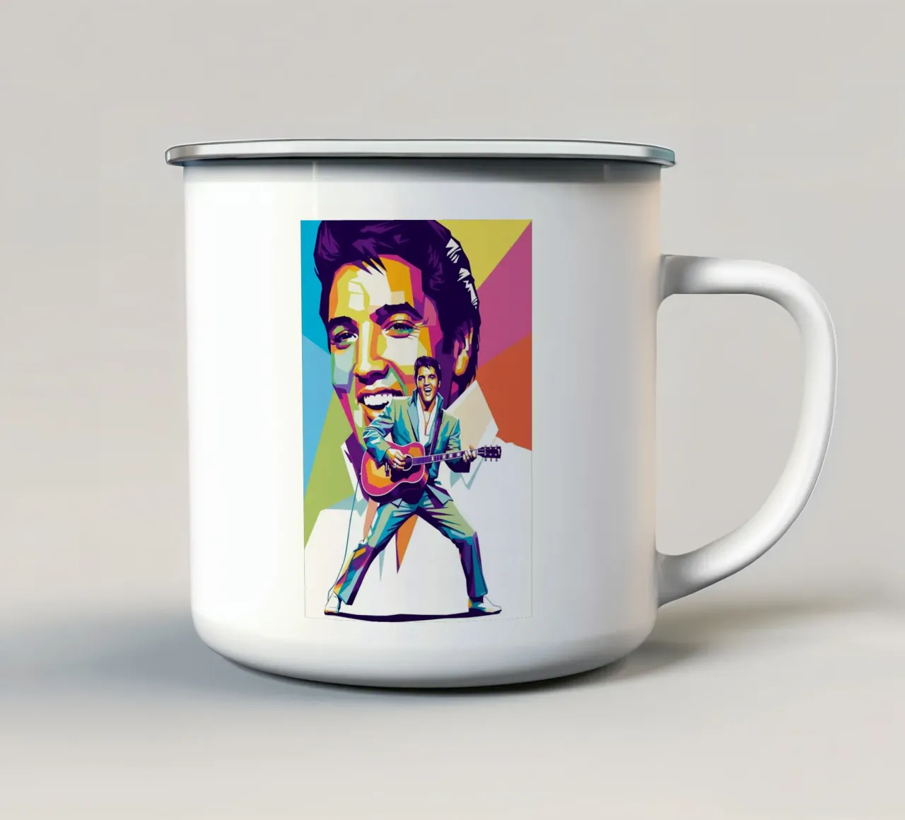Re Elvis tazza in smalto da Hantamrata