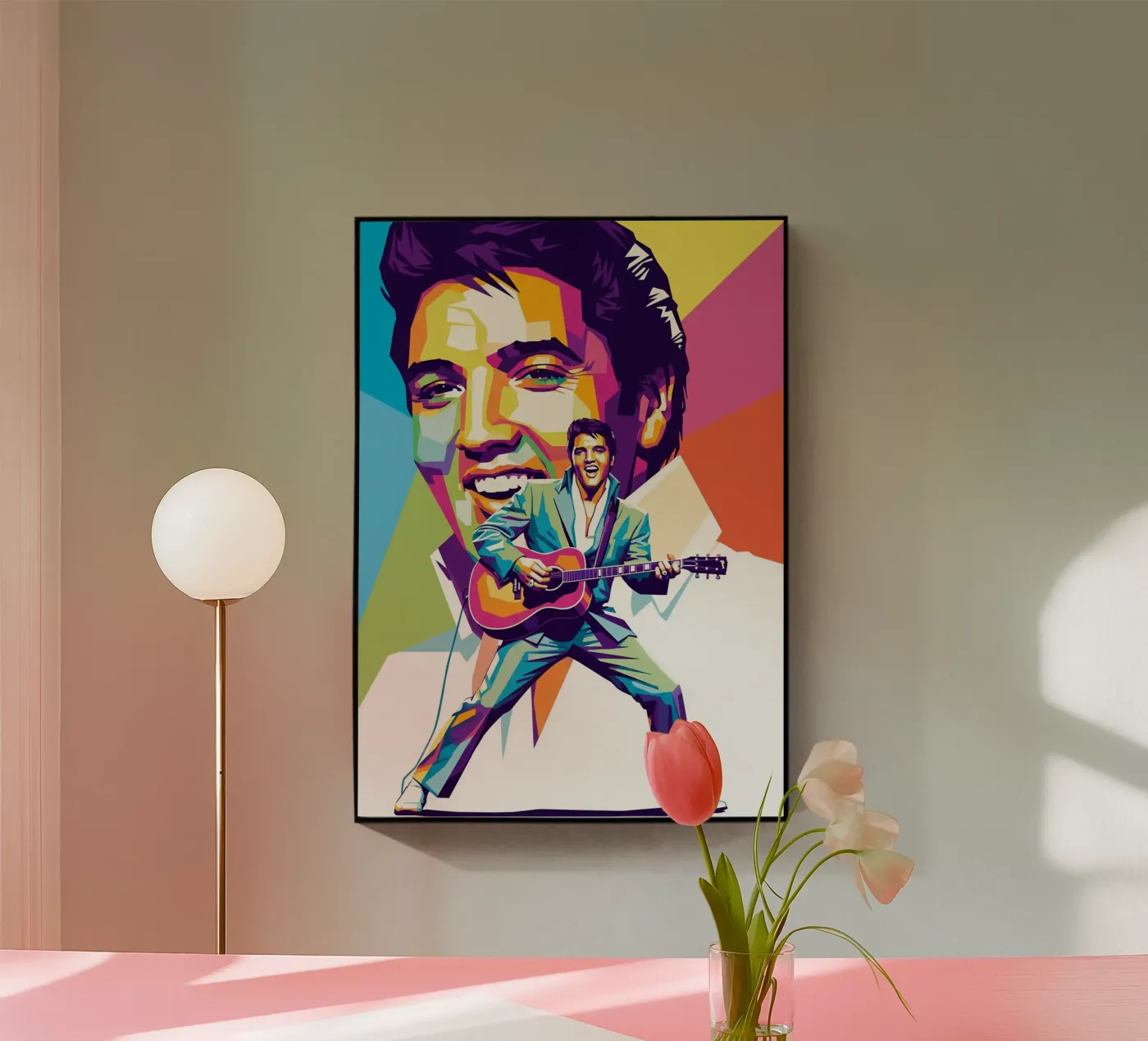 King Elvis acrylic glass by Hantamrata