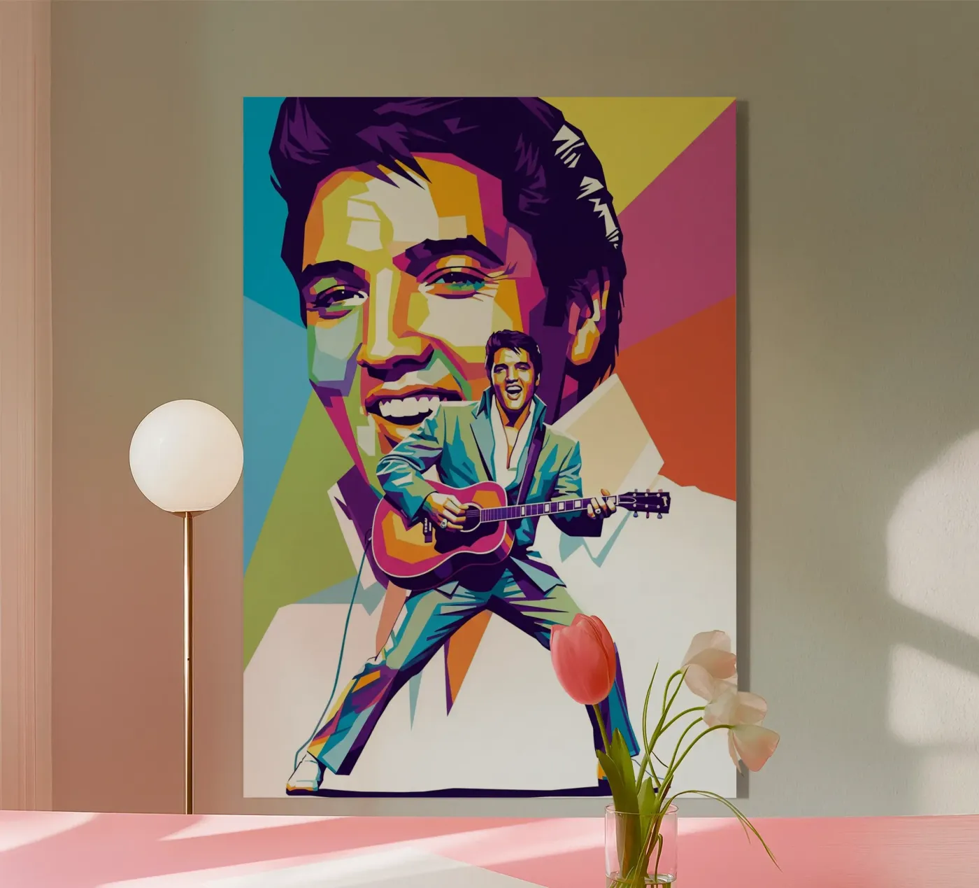 King Elvis acrylic glass by Hantamrata