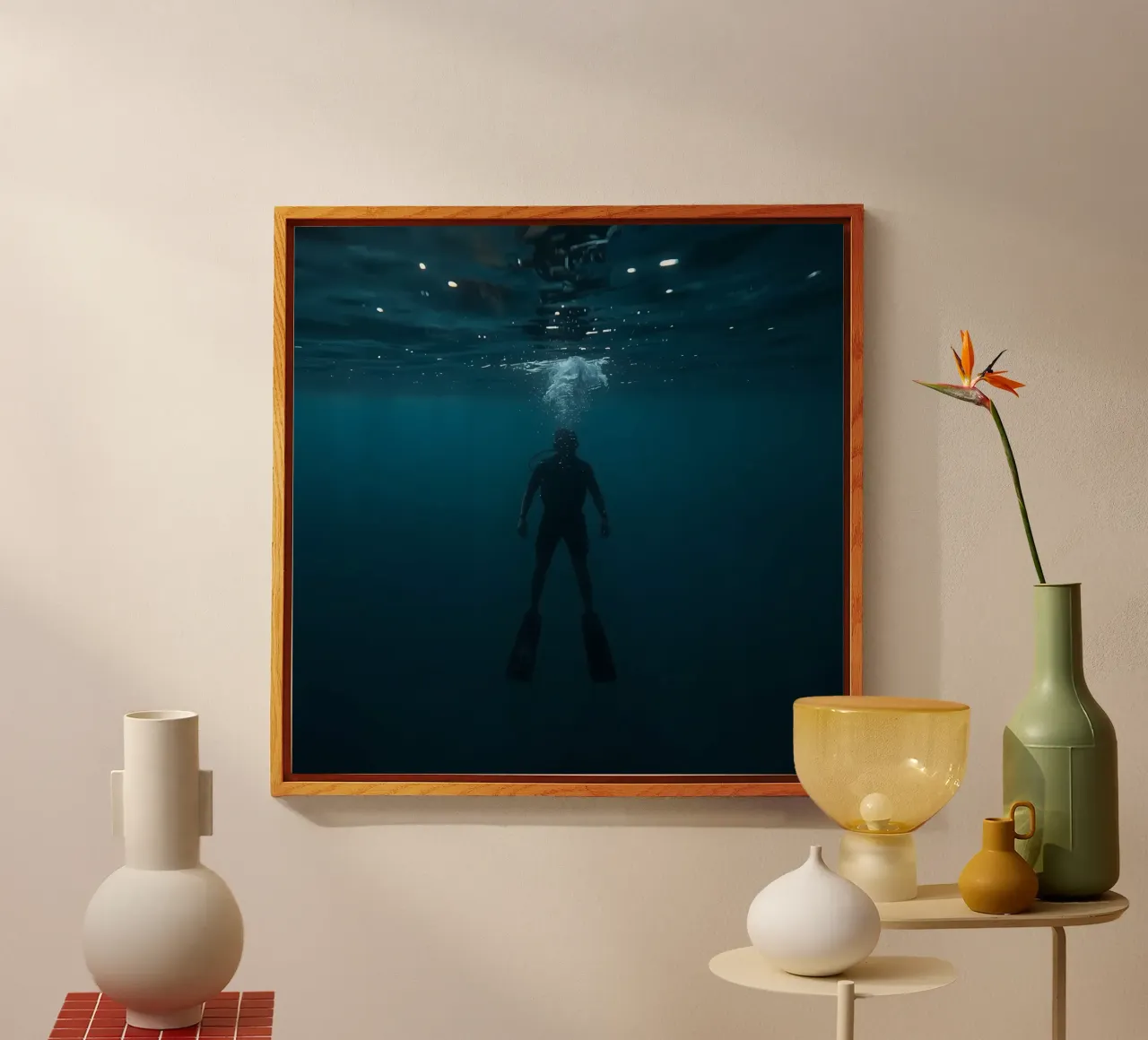 Silhouette subacquea di un sommozzatore plexiglass da DesignDoodle