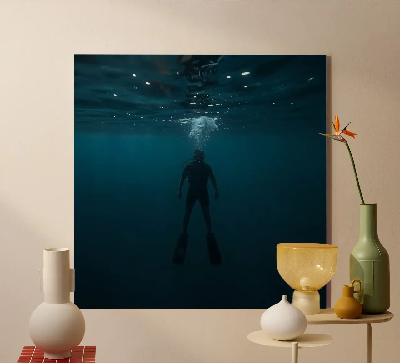 Silhouette subacquea di un sommozzatore plexiglass da DesignDoodle