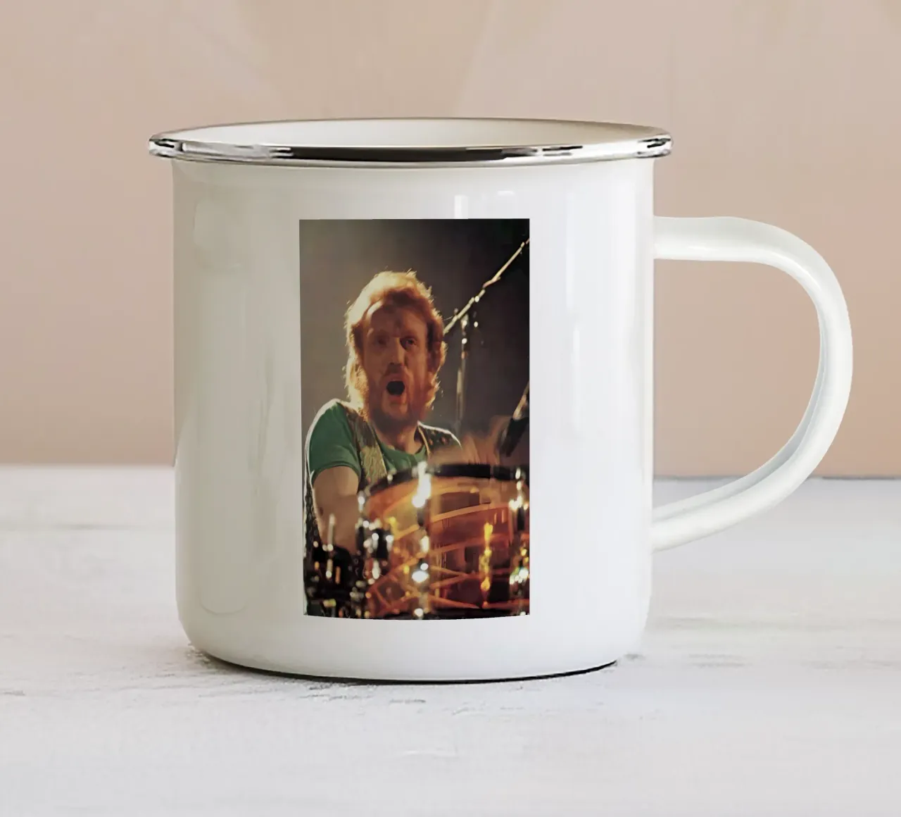 Ginger Baker, tazza in smalto da Low poly art
