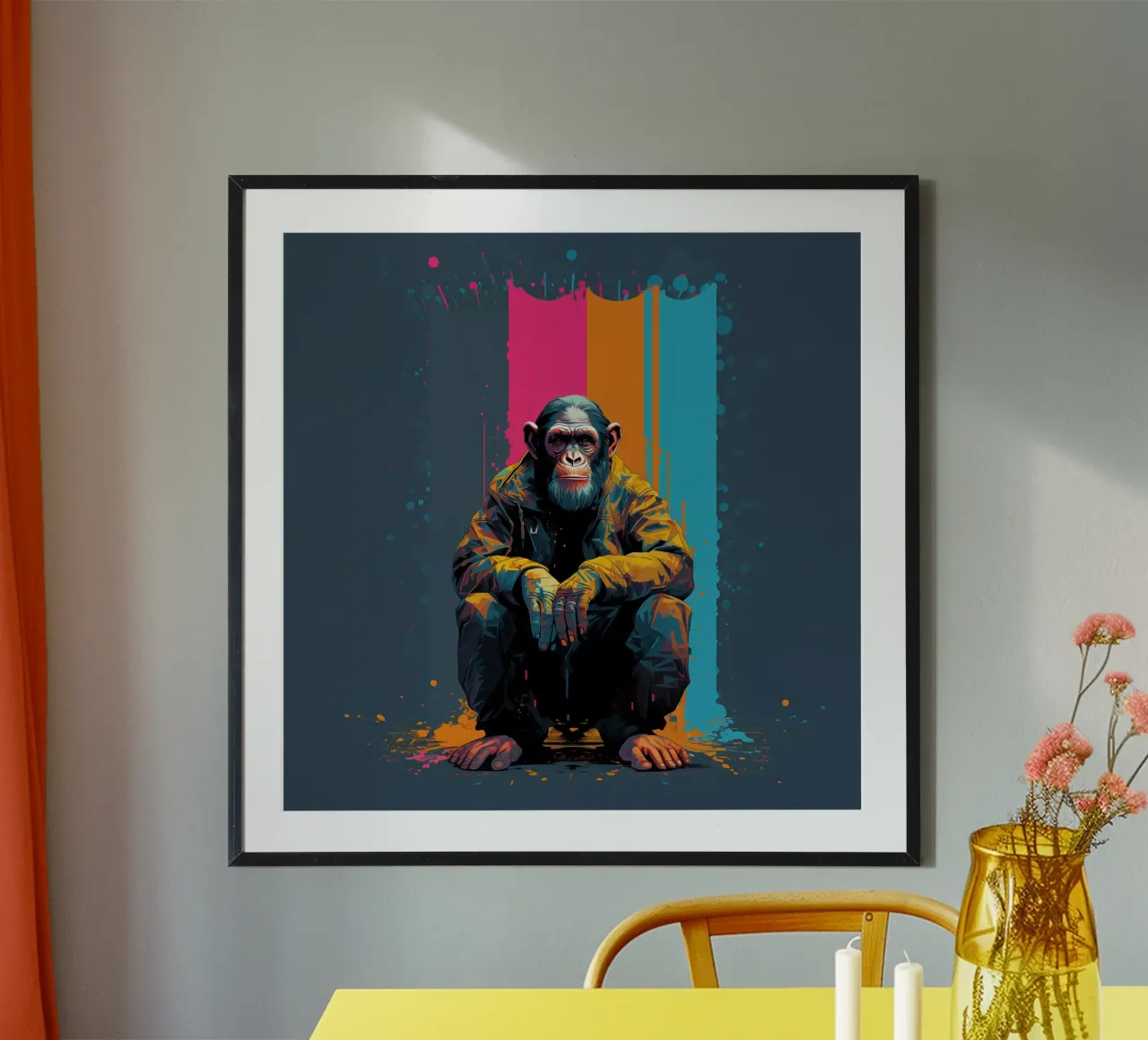 Splat poster met kunststof frame van Art Unleashed
