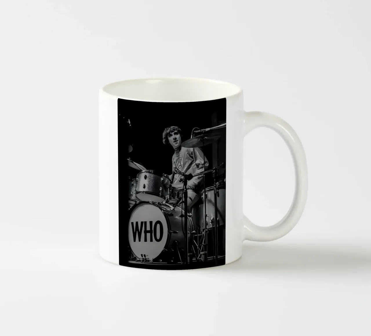 Keith Moon, tazza in ceramica da Low poly art