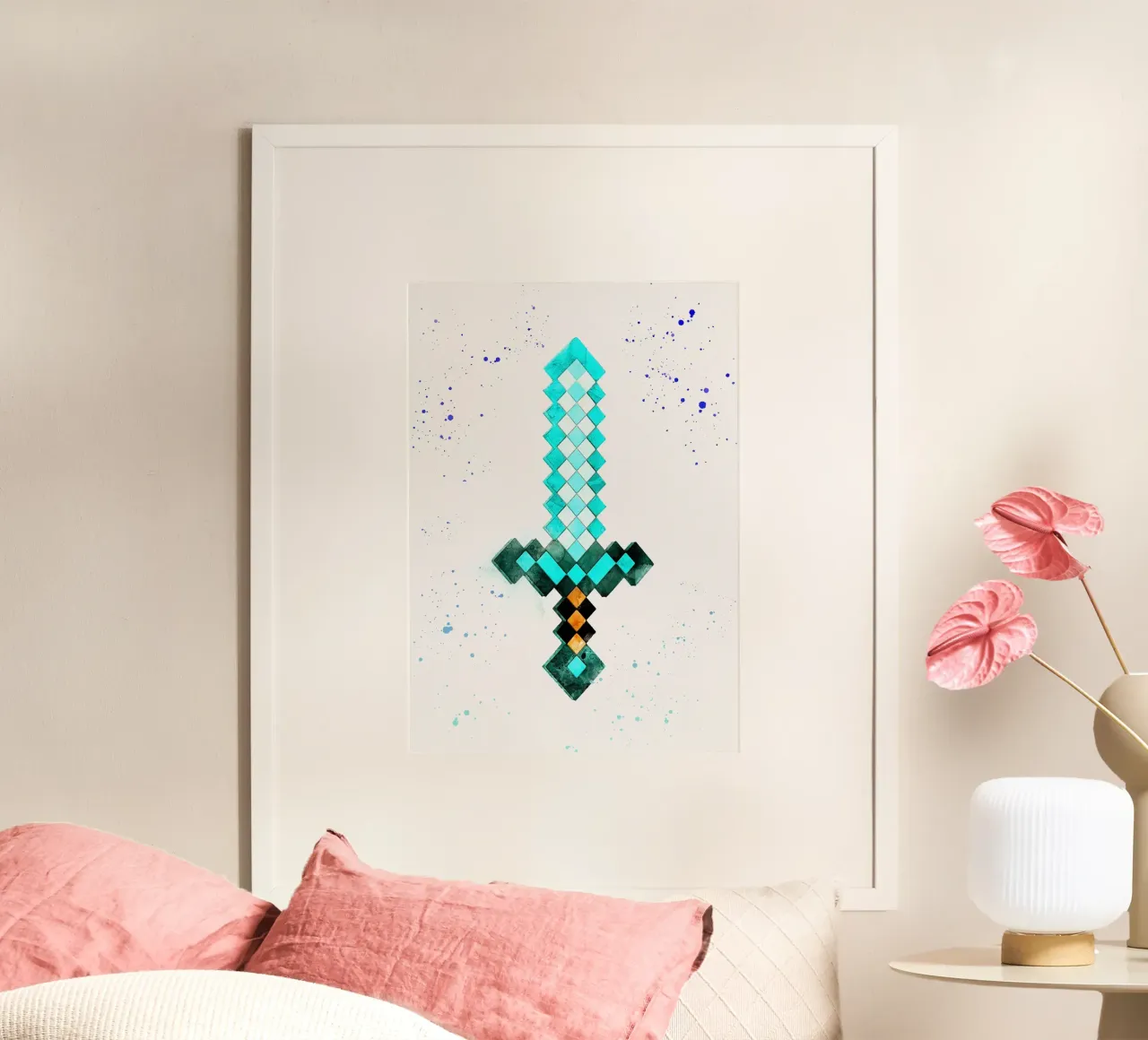 Minecraft poster con telaio in alluminio da E Cannon