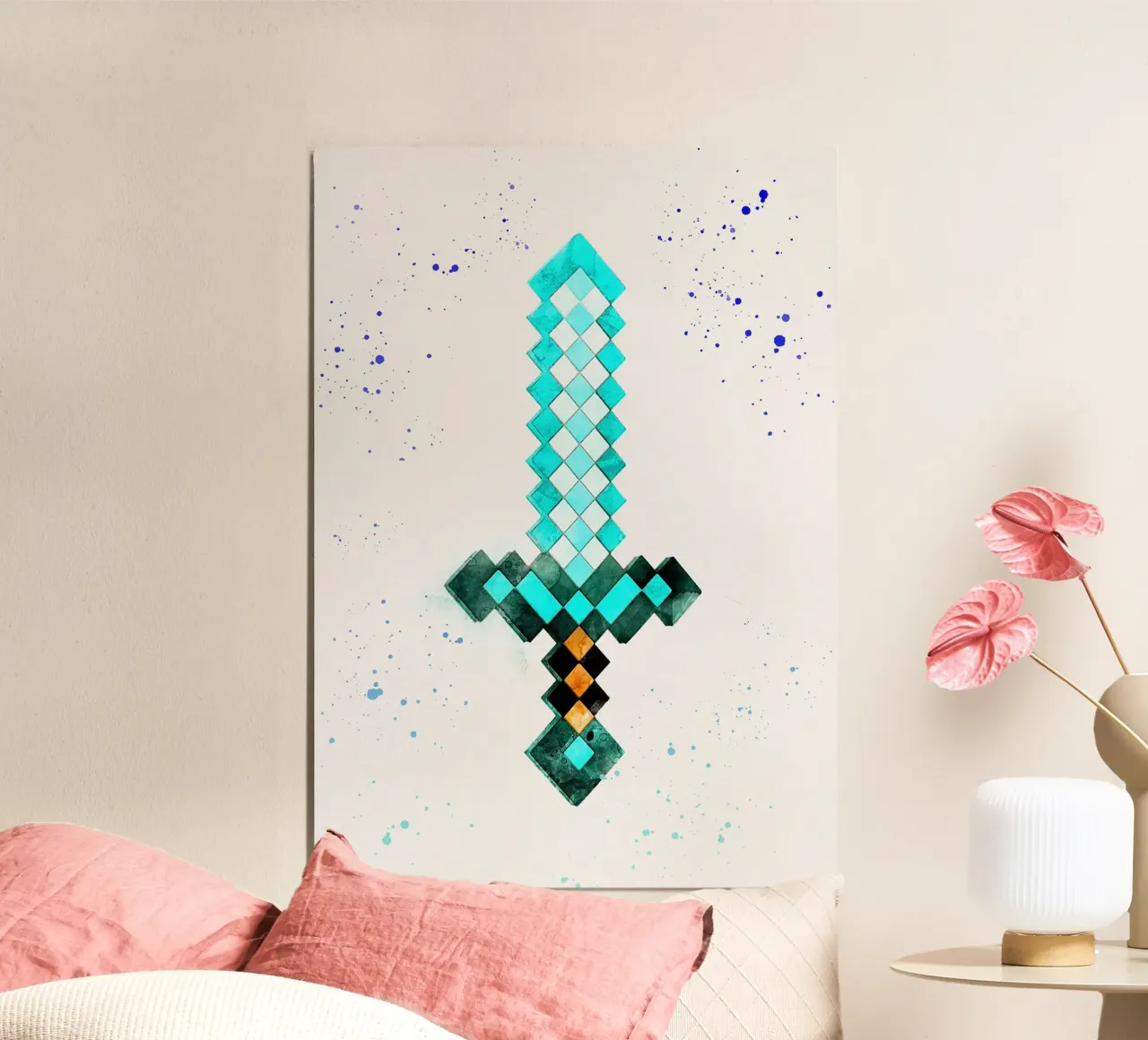 Minecraft poster con telaio in alluminio da E Cannon