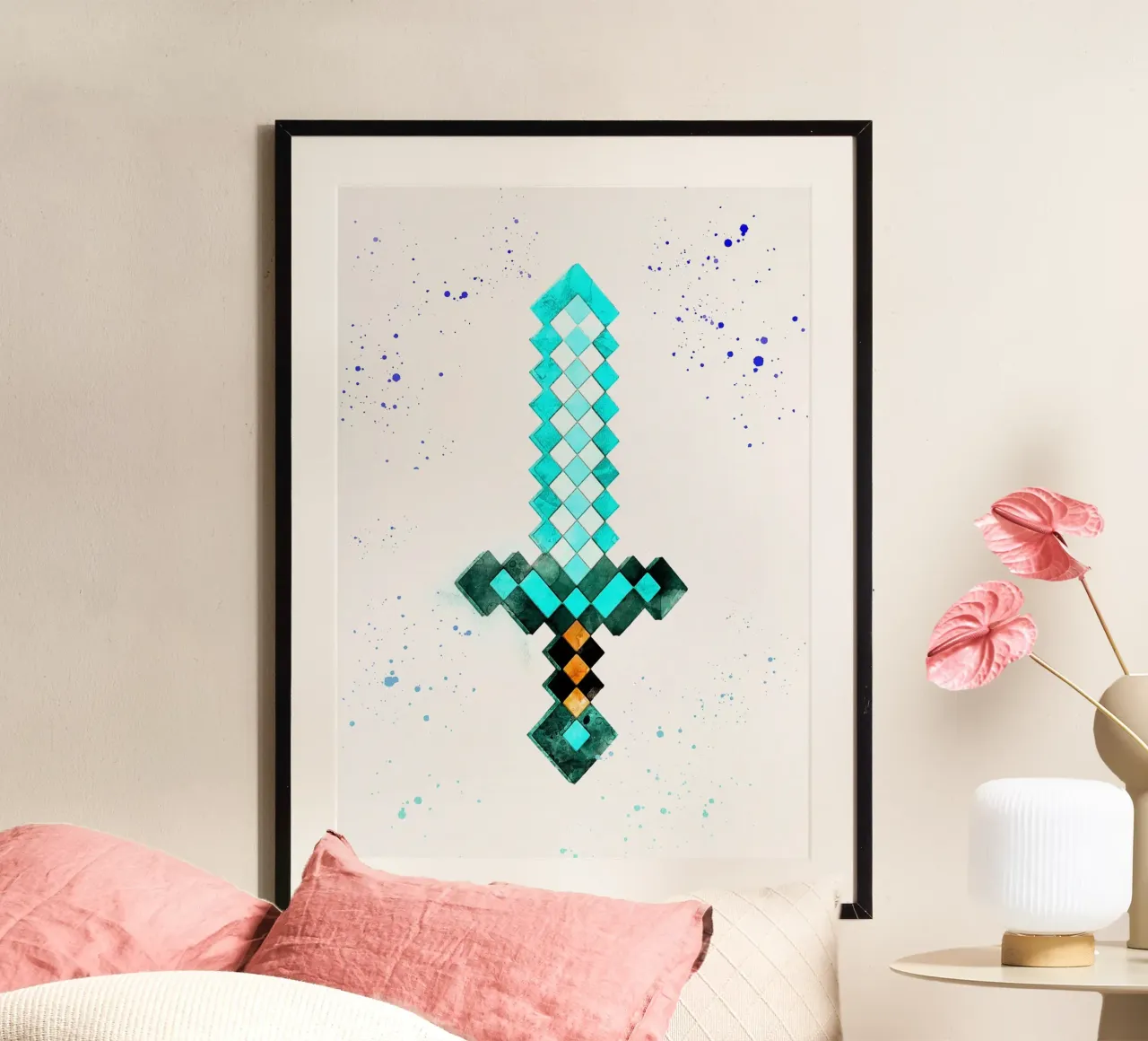 Minecraft poster con telaio in alluminio da E Cannon