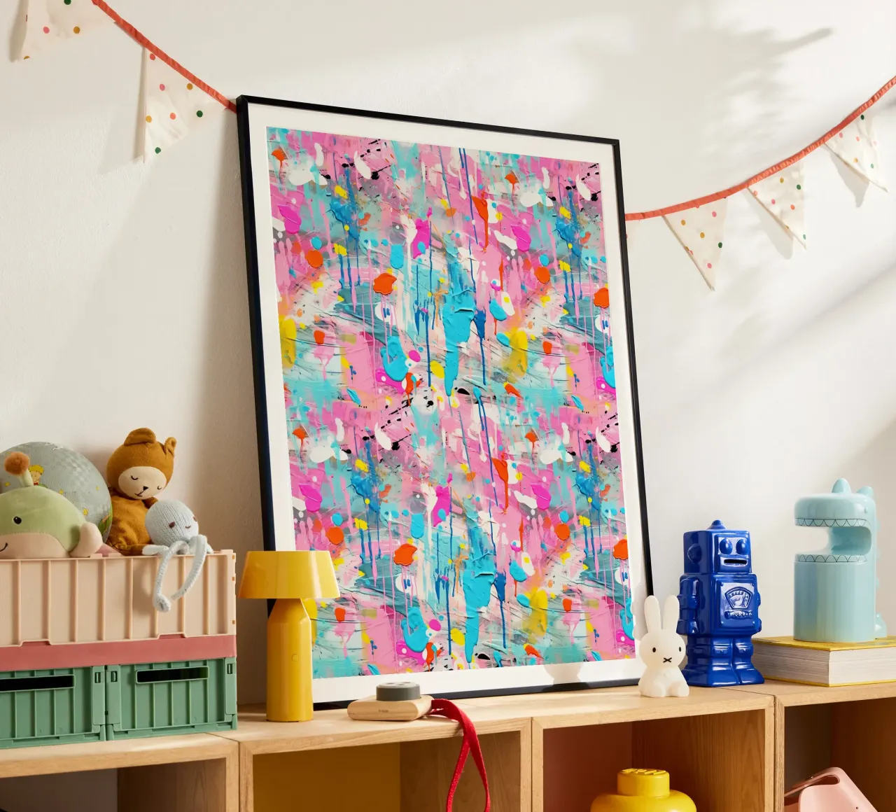 Paint Splatter Malerei Pinselstriche 1a Poster von Yaso Design Paint