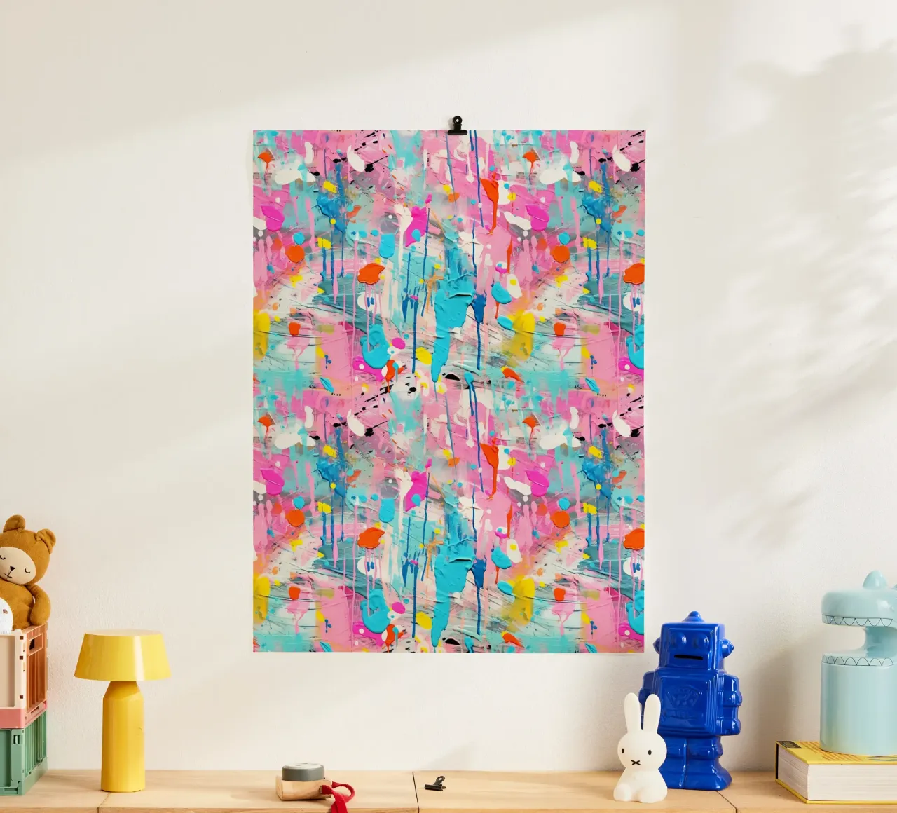 Paint Splatter Malerei Pinselstriche 1a Poster von Yaso Design Paint