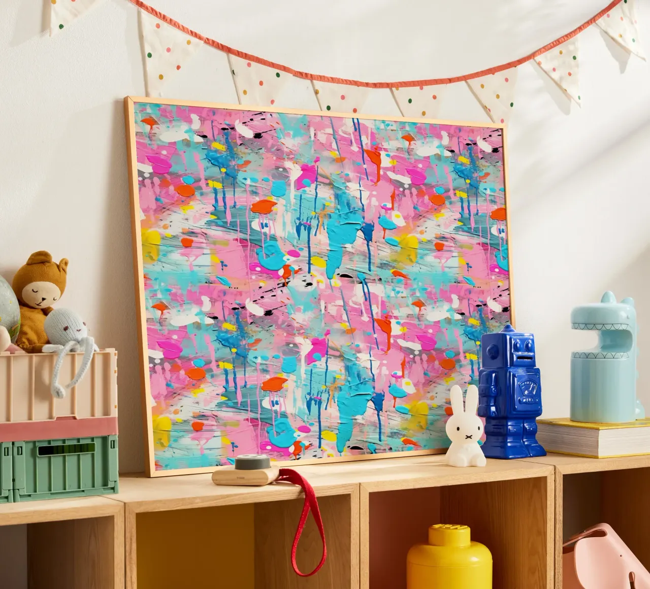 Paint Splatter Malerei Pinselstriche 1a Poster von Yaso Design Paint