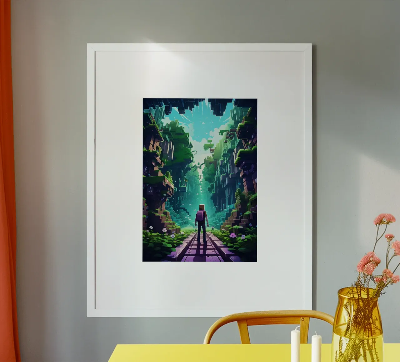 Minecraft poster con telaio in legno da E Cannon
