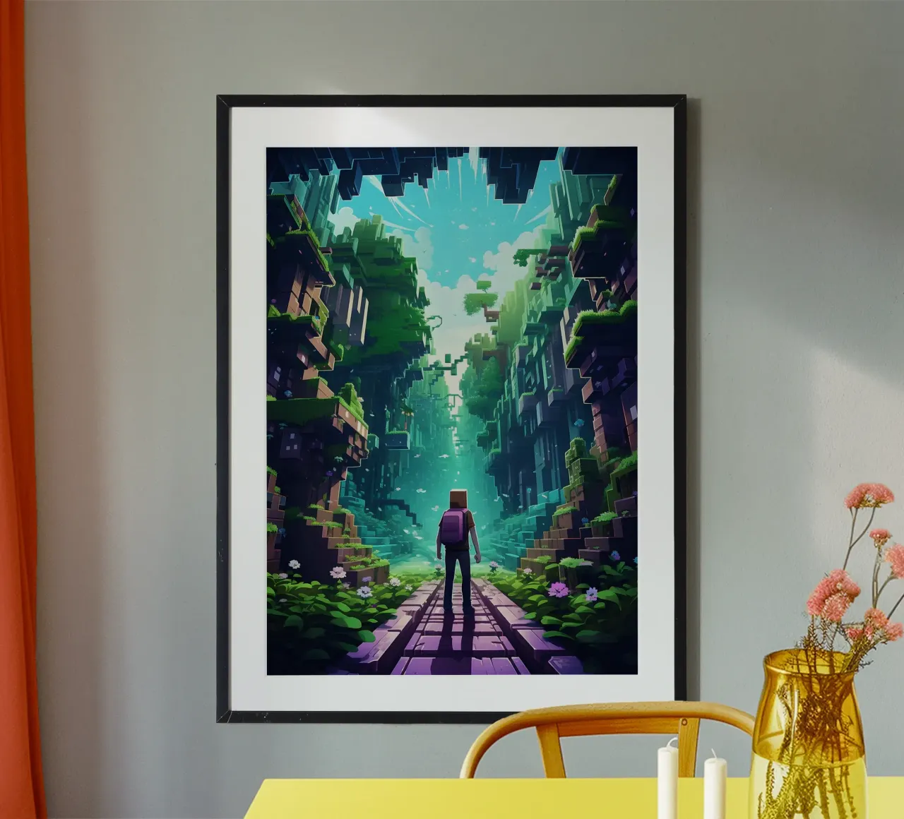 Minecraft poster con telaio in legno da E Cannon
