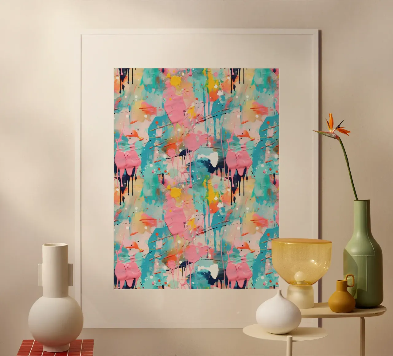 Paint Splatter Malerei Pinselstriche 4a Poster von Yaso Design Paint