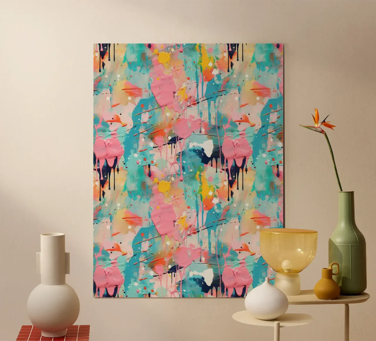 Paint Splatter Malerei Pinselstriche 4a Poster von Yaso Design Paint