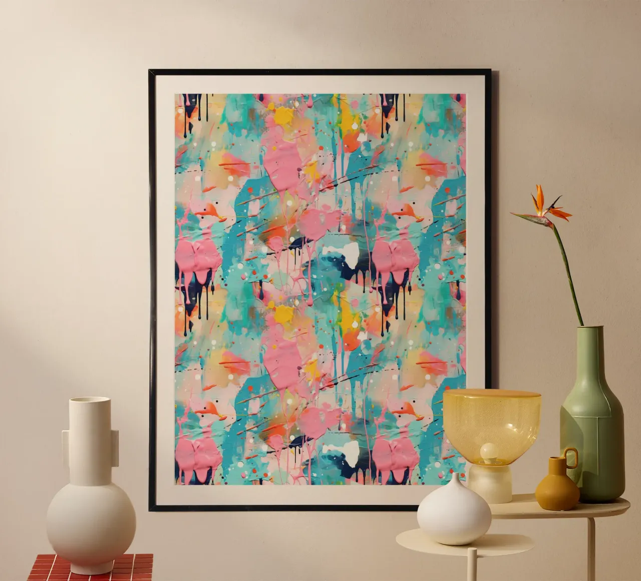 Paint Splatter Malerei Pinselstriche 4a Poster von Yaso Design Paint