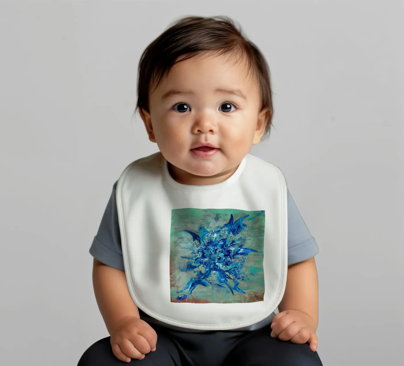 SENSAZIONE DI INTIMITÀ bavaglino da Thierry Vobmann Abstract painting