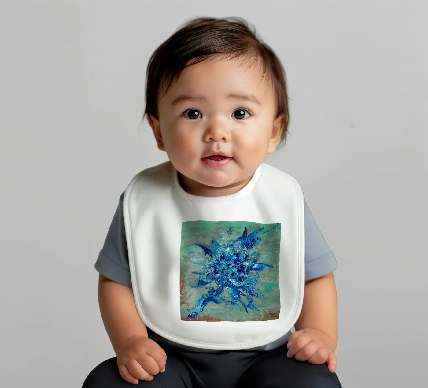 SENSAZIONE DI INTIMITÀ bavaglino da Thierry Vobmann Abstract painting