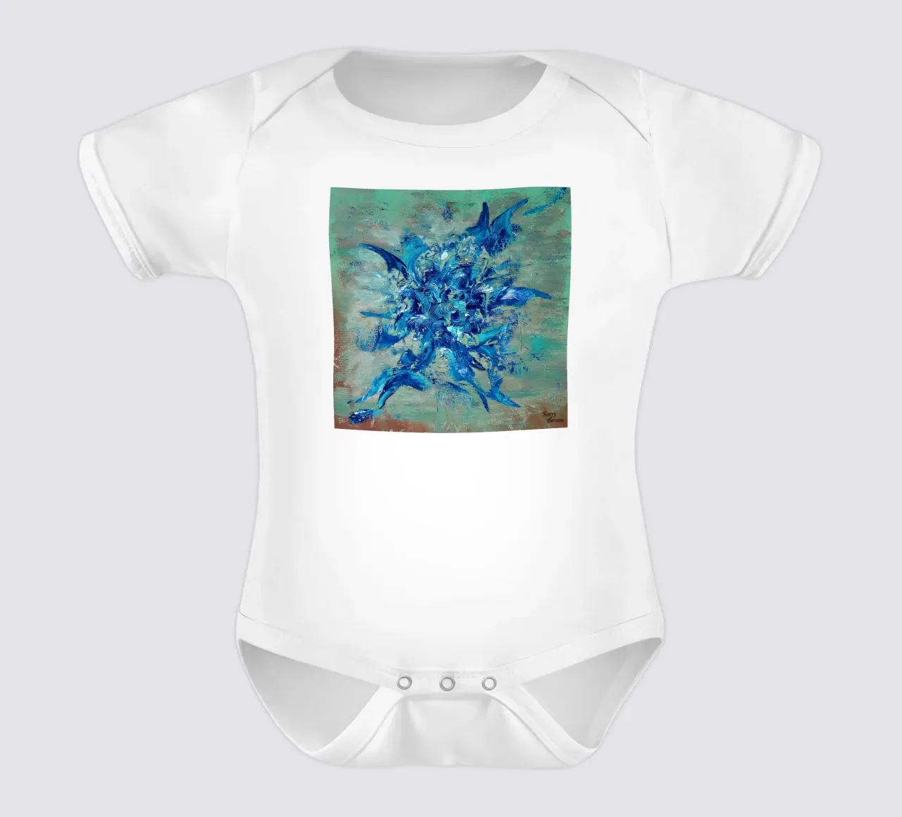 INTIMES GEFÜHL Kurzarm Babybody von Thierry Vobmann Abstract painting
