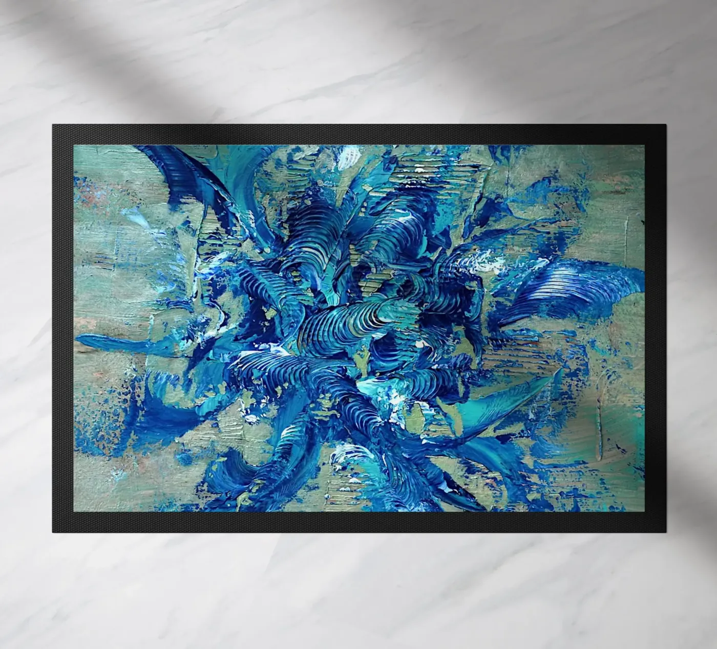 INTIMES GEFÜHL Fußmatte von Thierry Vobmann Abstract painting