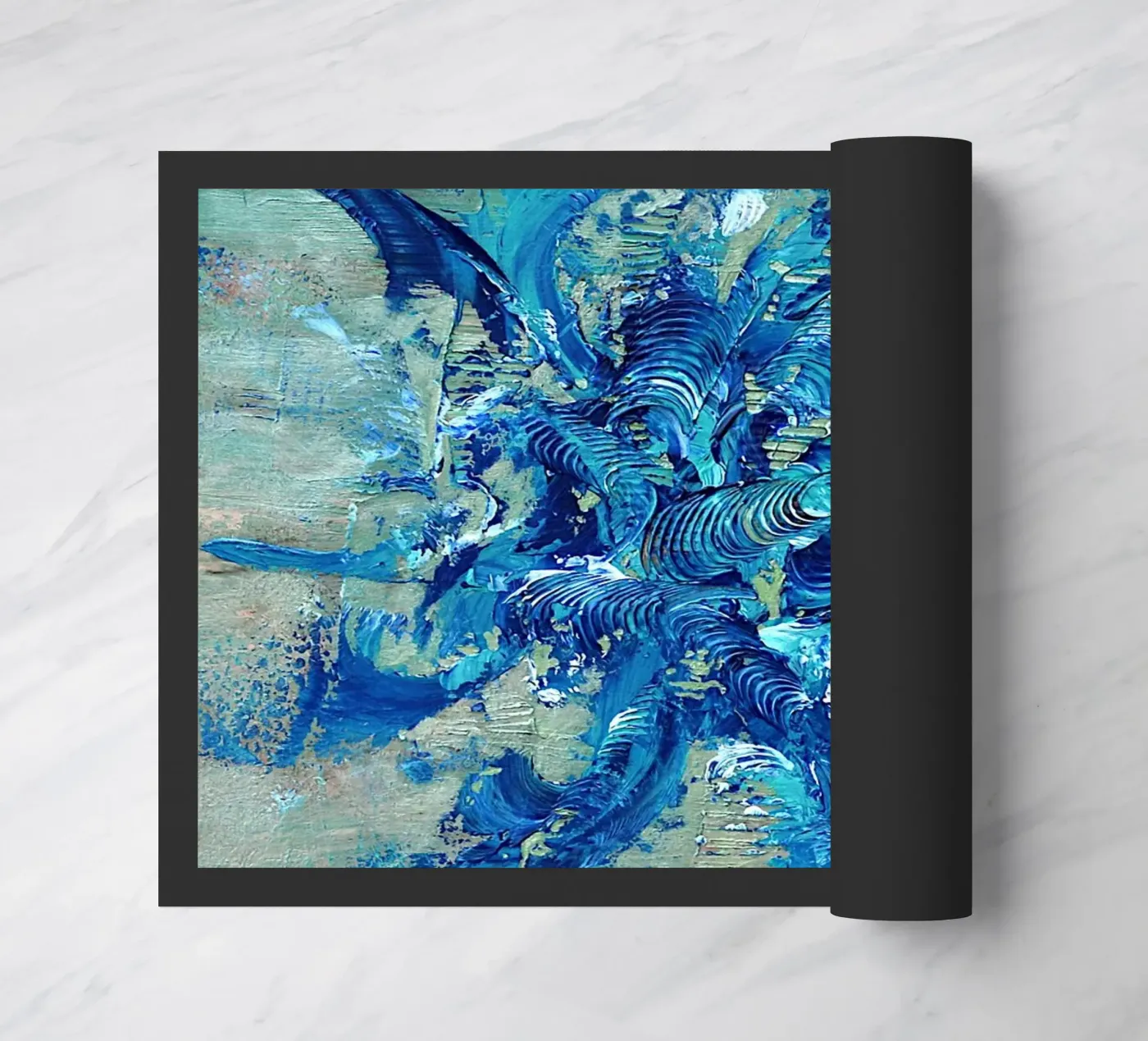 INTIMES GEFÜHL Fußmatte von Thierry Vobmann Abstract painting