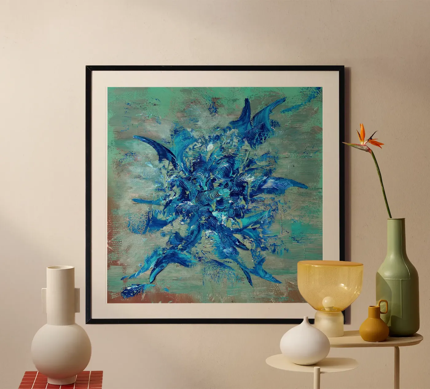 INTIMATE FEELING poster by Thierry Vobmann Abstract painting