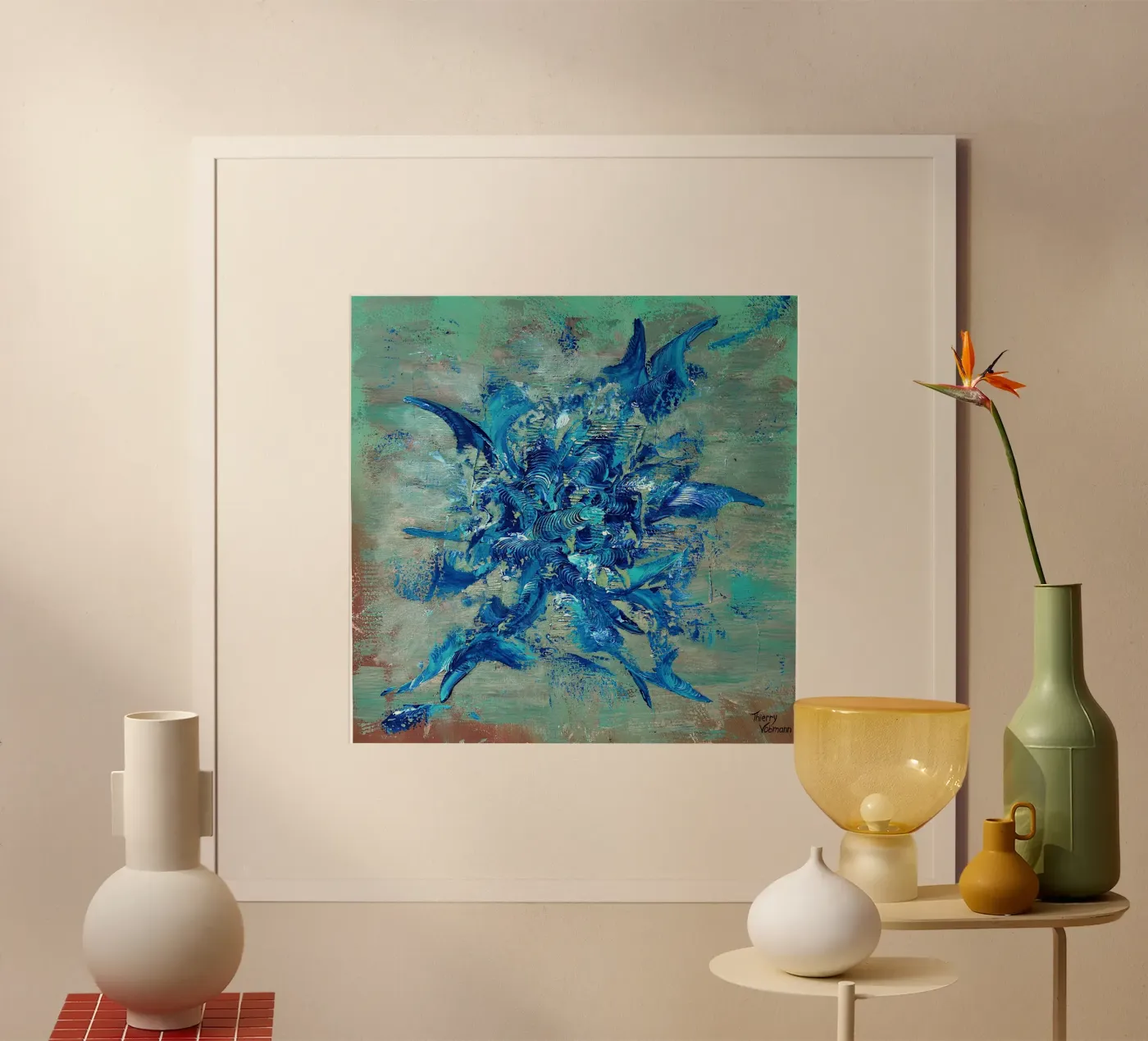 INTIMATE FEELING poster by Thierry Vobmann Abstract painting