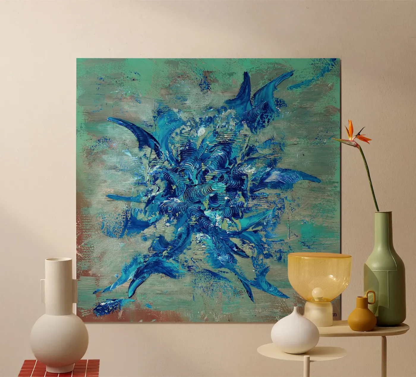 INTIMATE FEELING poster by Thierry Vobmann Abstract painting