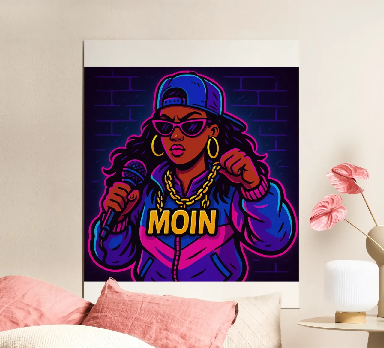Moin! poster con telaio in legno da Fies&Fein