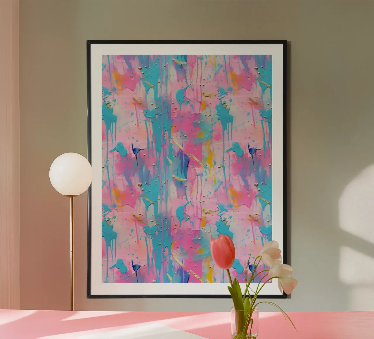 Paint Splatter Malerei Pinselstriche 5a Poster von Yaso Design Paint