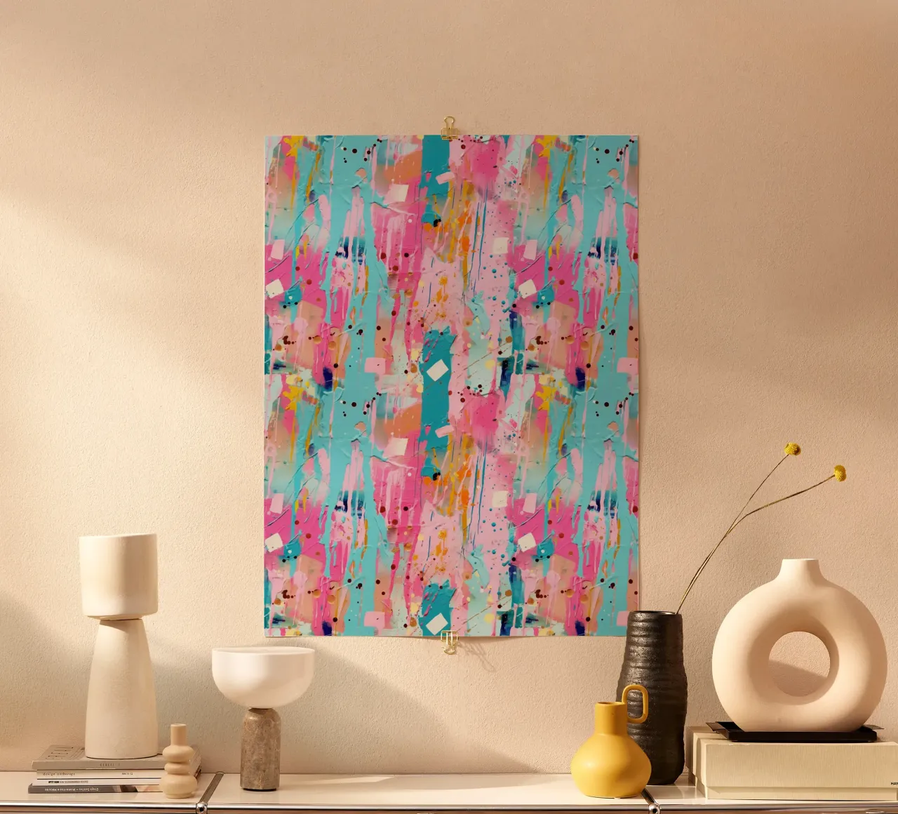 Paint Splatter Malerei Pinselstriche 6a Poster von Yaso Design Paint