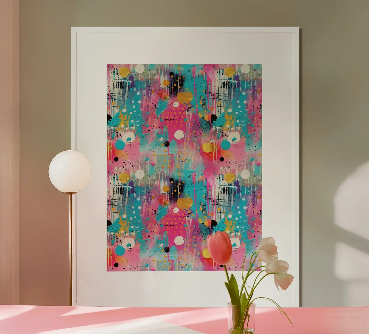 Paint Splatter Malerei Pinselstriche 7a Poster von Yaso Design Paint