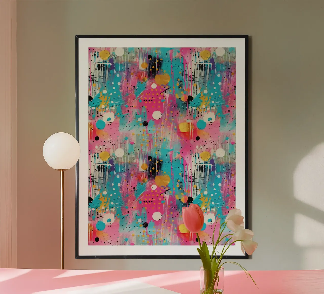 Paint Splatter Malerei Pinselstriche 7a Poster von Yaso Design Paint