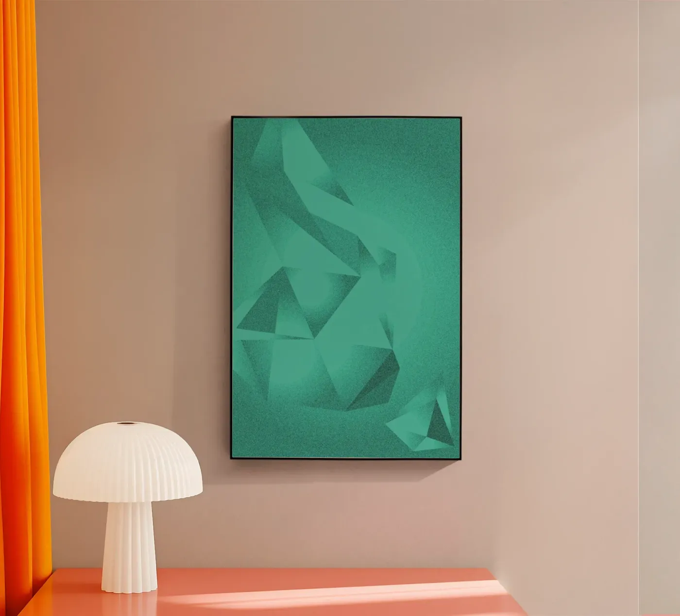 Crystals Green acryl van Andreas Jarner