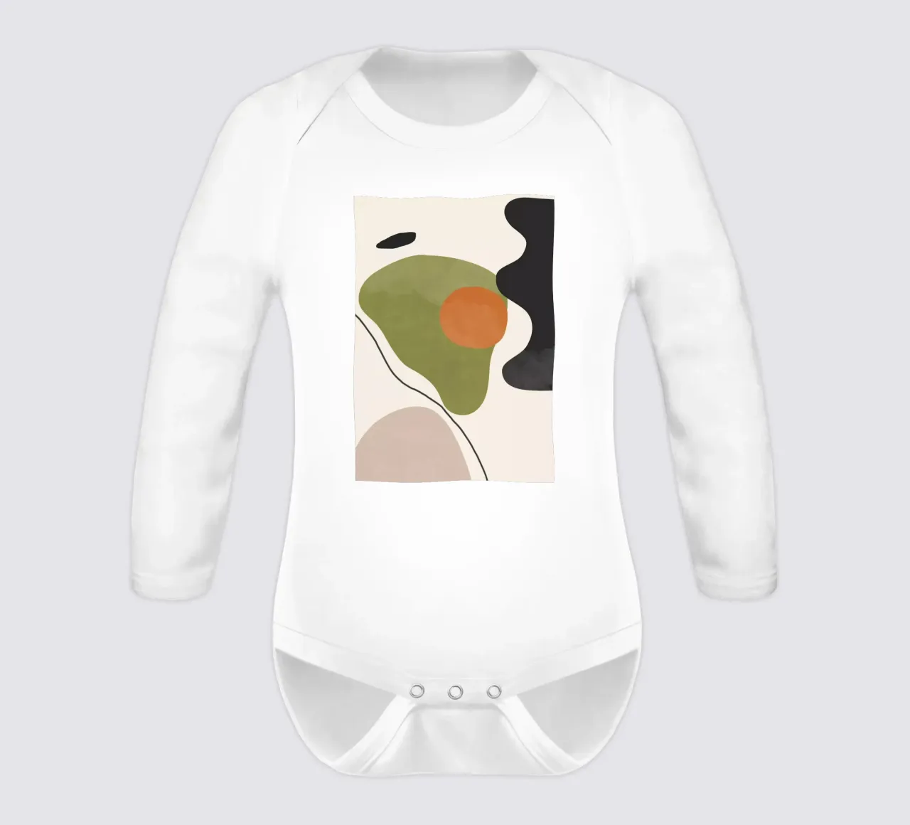 Abstract Shapes 60 long-sleeve baby romper by ThingDesign